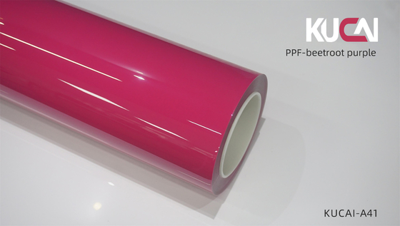 ฟิล์มป้องกันสีรถยนต์ TPU Hydrophobic Beetroot สีม่วง ความหนา 7.5Mil