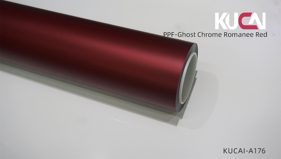 7.5 มิลหนา Matte PPF หนังม้วนผี โครม Romanee สีแดง