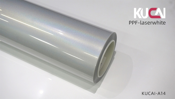 TPU เลเซอร์ สีขาว PPF ผนังป้องกันสีอัตโนมัติ ความหนา 7.5Mil